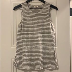 Lucky Brand Sleeveless Striped Sweater Shirt